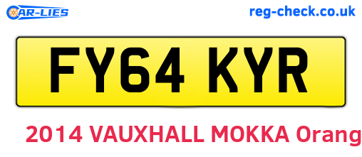 FY64KYR are the vehicle registration plates.