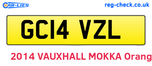 GC14VZL are the vehicle registration plates.