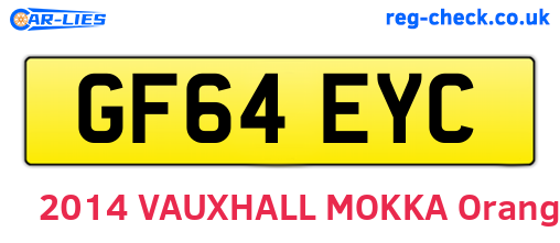 GF64EYC are the vehicle registration plates.