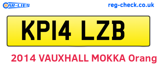 KP14LZB are the vehicle registration plates.