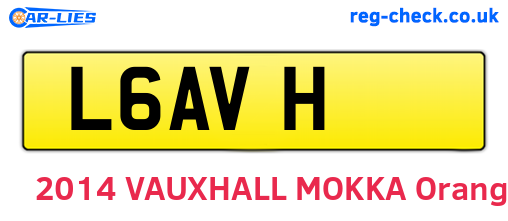 L6AVH are the vehicle registration plates.