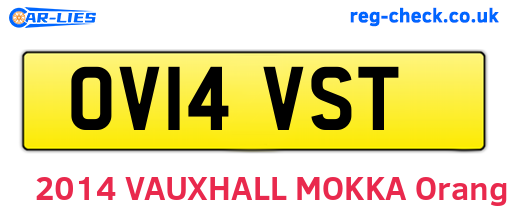 OV14VST are the vehicle registration plates.