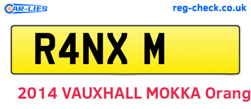 R4NXM are the vehicle registration plates.