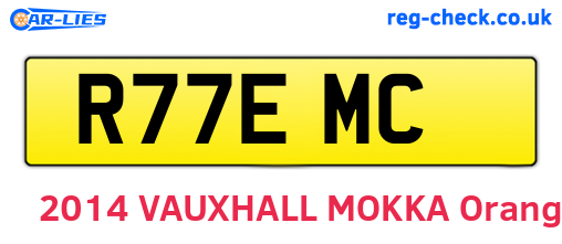 R77EMC are the vehicle registration plates.