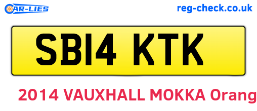 SB14KTK are the vehicle registration plates.