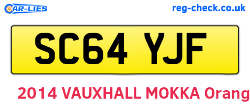 SC64YJF are the vehicle registration plates.