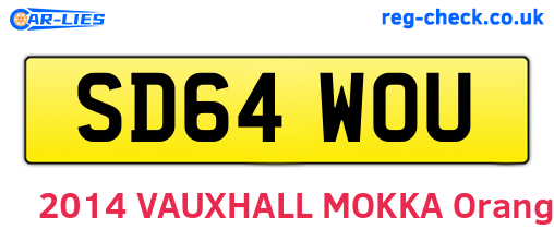 SD64WOU are the vehicle registration plates.