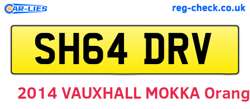 SH64DRV are the vehicle registration plates.
