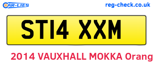 ST14XXM are the vehicle registration plates.