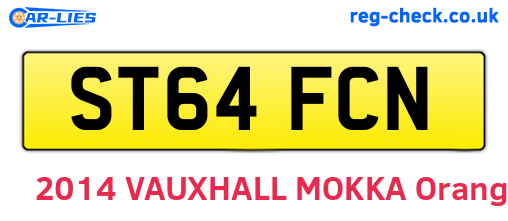 ST64FCN are the vehicle registration plates.
