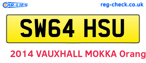 SW64HSU are the vehicle registration plates.
