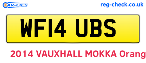 WF14UBS are the vehicle registration plates.