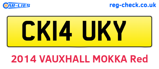 CK14UKY are the vehicle registration plates.