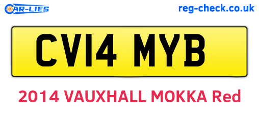 CV14MYB are the vehicle registration plates.