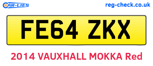 FE64ZKX are the vehicle registration plates.