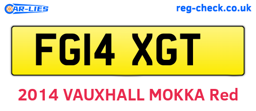FG14XGT are the vehicle registration plates.