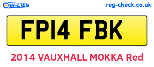 FP14FBK are the vehicle registration plates.