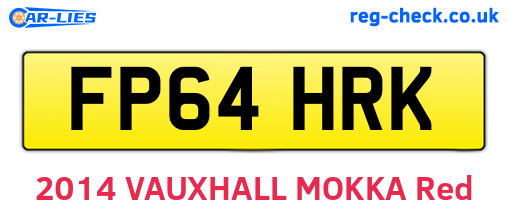 FP64HRK are the vehicle registration plates.