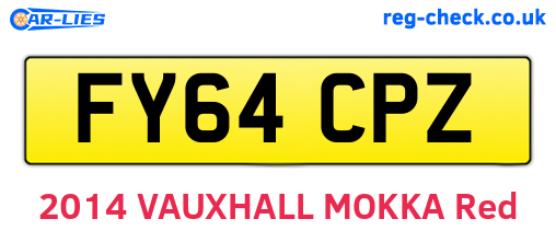 FY64CPZ are the vehicle registration plates.