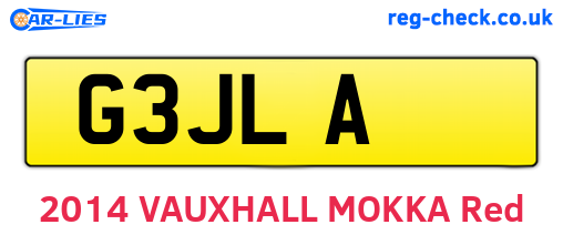 G3JLA are the vehicle registration plates.