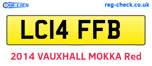 LC14FFB are the vehicle registration plates.