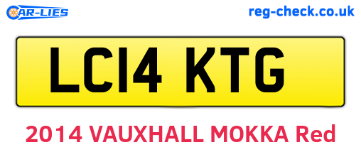 LC14KTG are the vehicle registration plates.