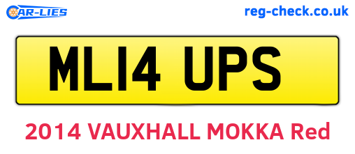 ML14UPS are the vehicle registration plates.