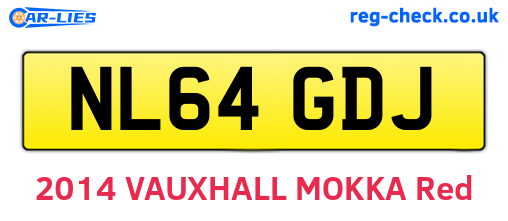 NL64GDJ are the vehicle registration plates.