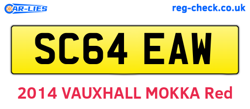 SC64EAW are the vehicle registration plates.