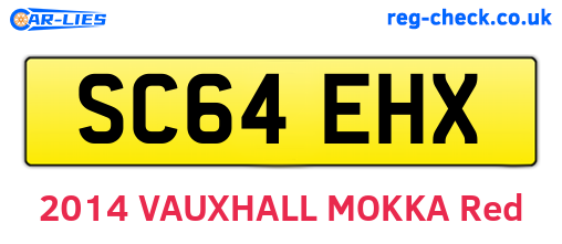 SC64EHX are the vehicle registration plates.
