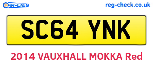 SC64YNK are the vehicle registration plates.