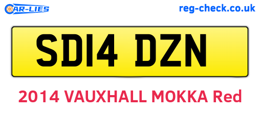 SD14DZN are the vehicle registration plates.