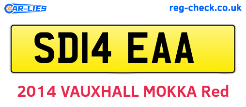 SD14EAA are the vehicle registration plates.