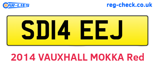 SD14EEJ are the vehicle registration plates.