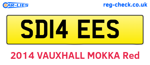 SD14EES are the vehicle registration plates.