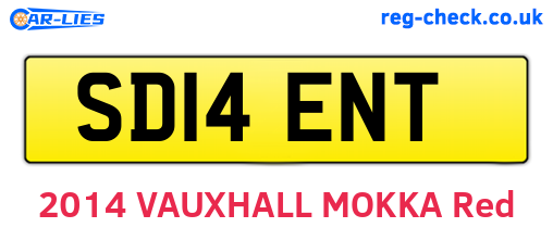SD14ENT are the vehicle registration plates.