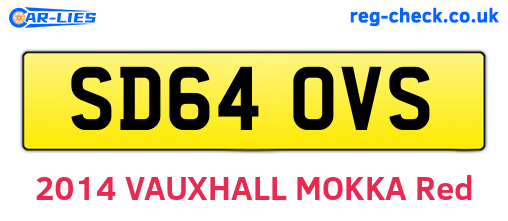 SD64OVS are the vehicle registration plates.
