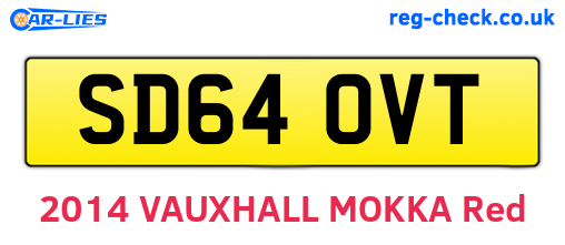 SD64OVT are the vehicle registration plates.