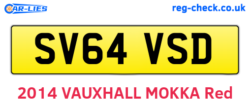 SV64VSD are the vehicle registration plates.