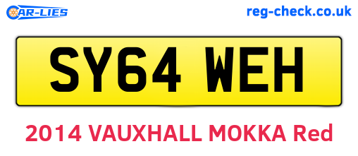 SY64WEH are the vehicle registration plates.