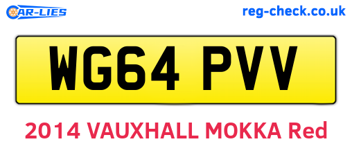 WG64PVV are the vehicle registration plates.