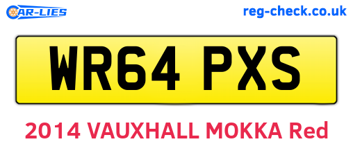 WR64PXS are the vehicle registration plates.