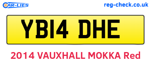 YB14DHE are the vehicle registration plates.