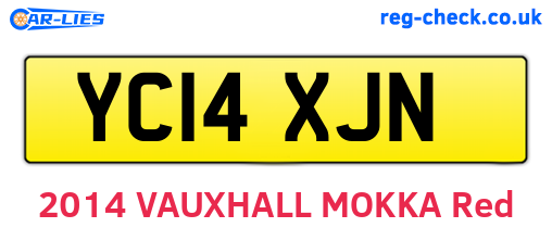 YC14XJN are the vehicle registration plates.