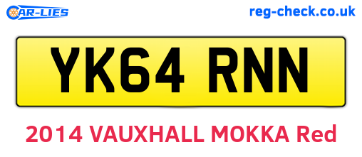 YK64RNN are the vehicle registration plates.