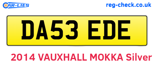 DA53EDE are the vehicle registration plates.