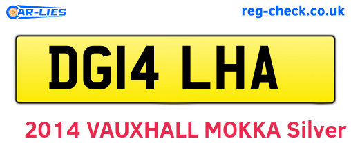 DG14LHA are the vehicle registration plates.
