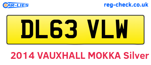 DL63VLW are the vehicle registration plates.