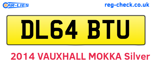 DL64BTU are the vehicle registration plates.