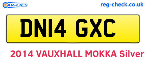DN14GXC are the vehicle registration plates.